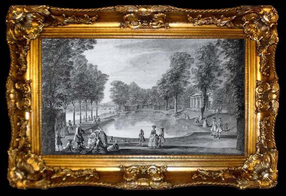 framed  Jacques Rigaud View of the Temple by the Water, ta009-2